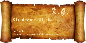 Kirnbauer Gilda névjegykártya